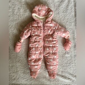 Urban Republic pink baby snowsuit size 3 months